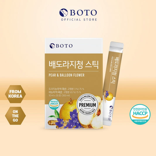 BOTO Pear & Balloon Flower Extract Sticks (10 ml × 30)