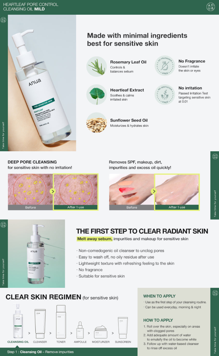 ANUA Heartleaf Pore Control Cleansing Oil Mild 200ml