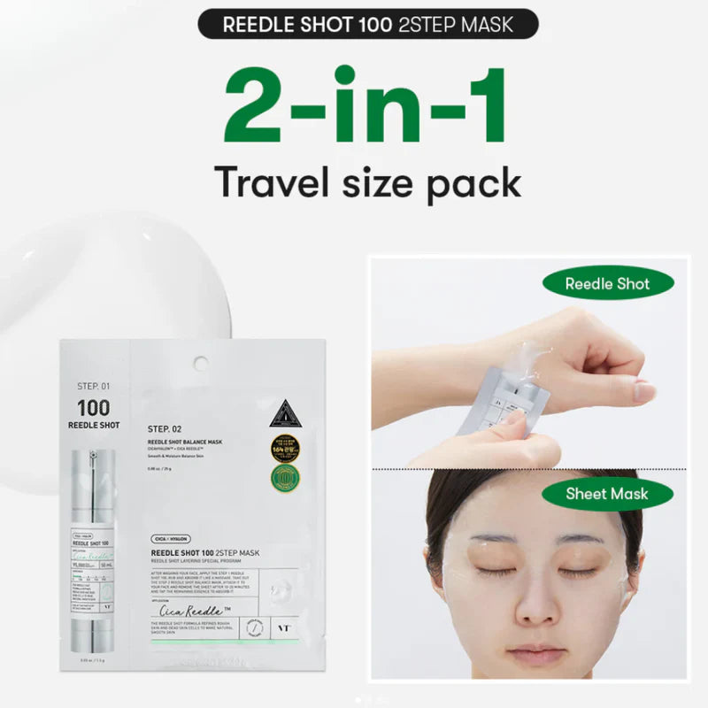 VT Cosmetics Reedle Shot 100 2-Step Mask (1ea)