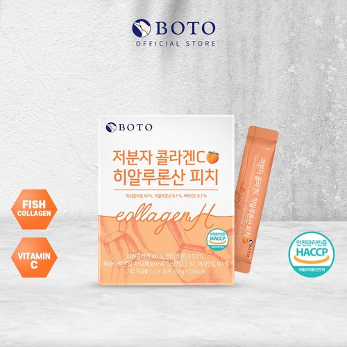 BOTO – Small Molecular Collagen C Hyaluronic Acid Peach 2g x 30 Sticks