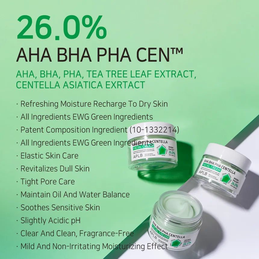 APLB - AHA BHA PHA Centella Facial Cream 55ml